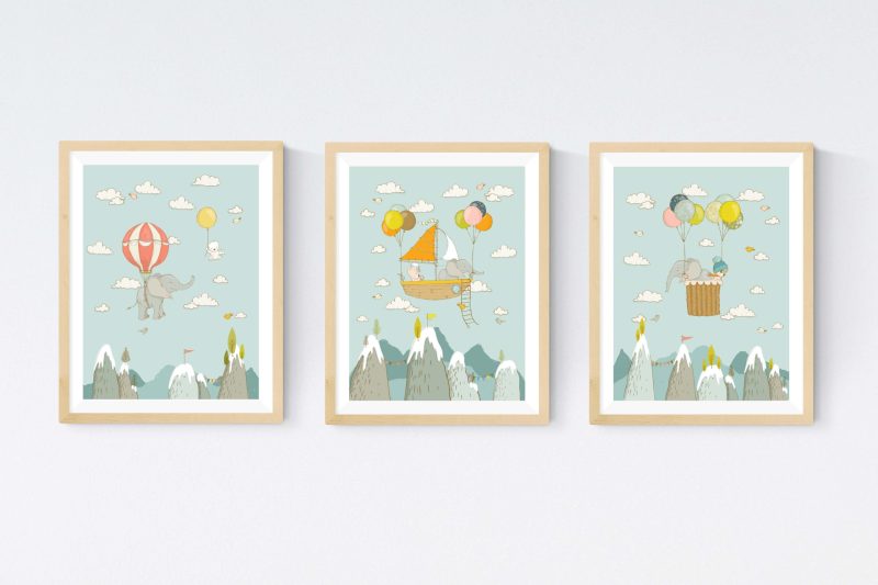 Flying Adventures Nursery Wall Art Printables